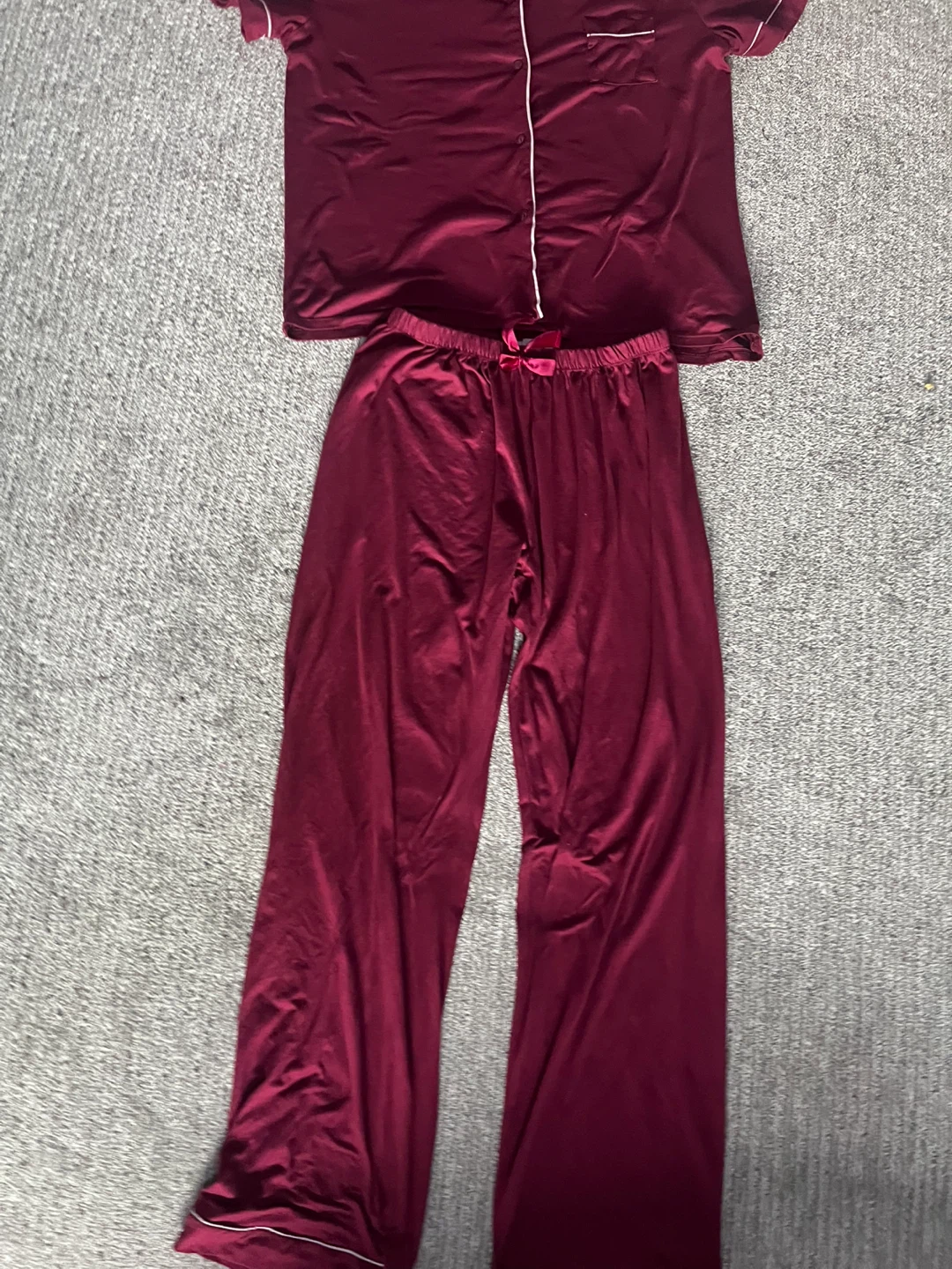 Weekend Edition Burgundy Pajama Set