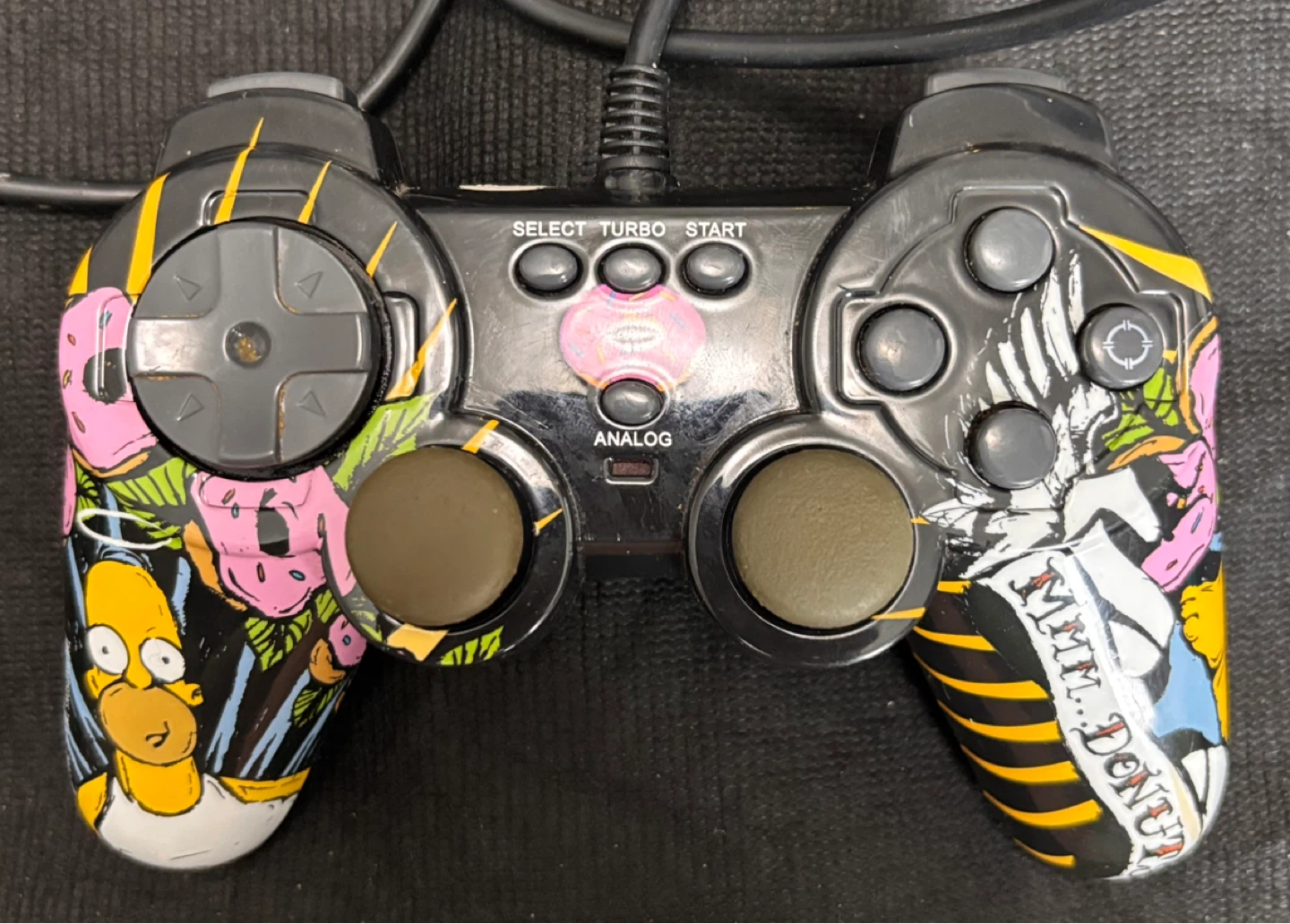 PS2 Controller with Custom Simpsons Design