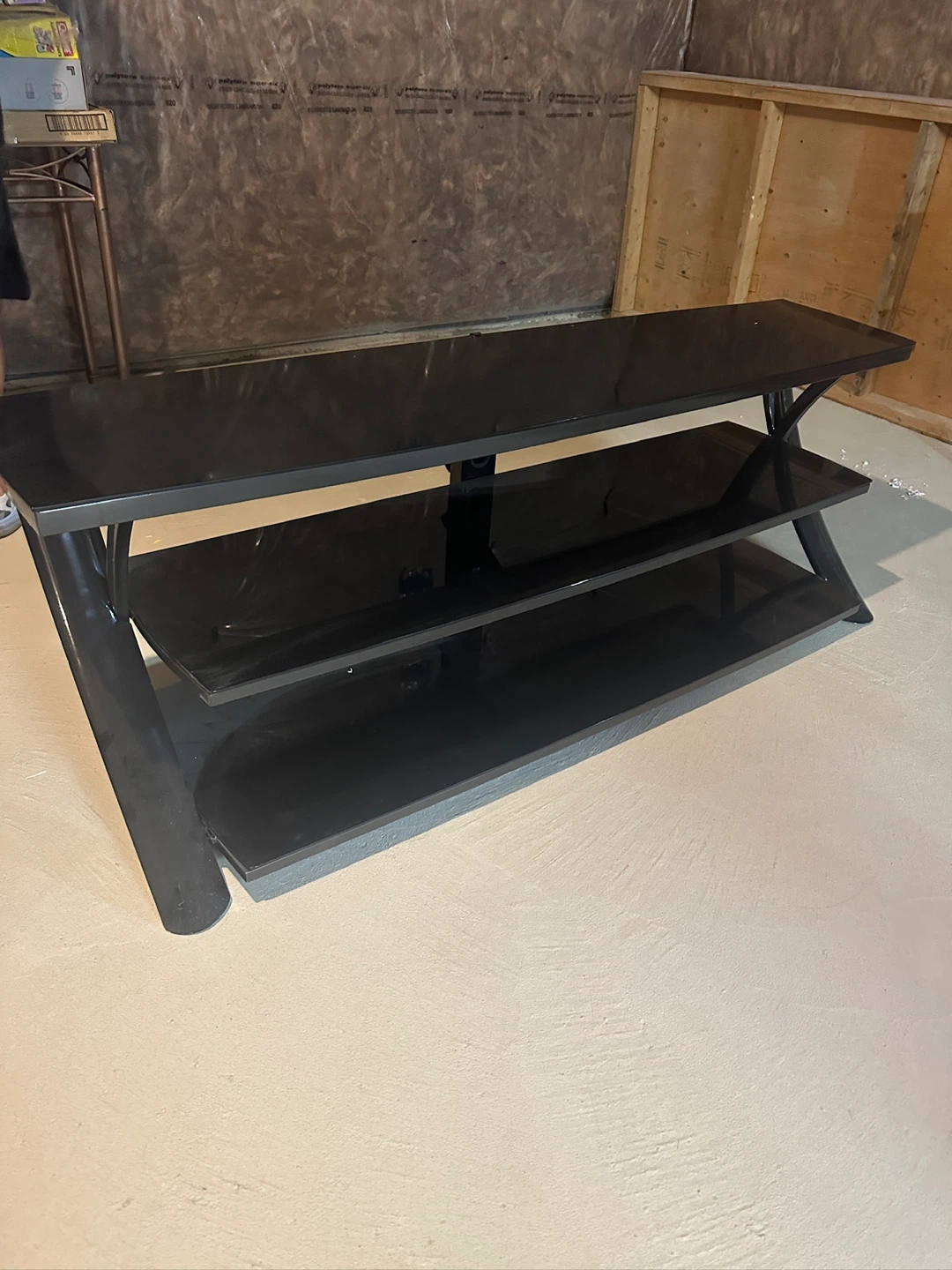 Black 3-Shelf Entertainment Unit