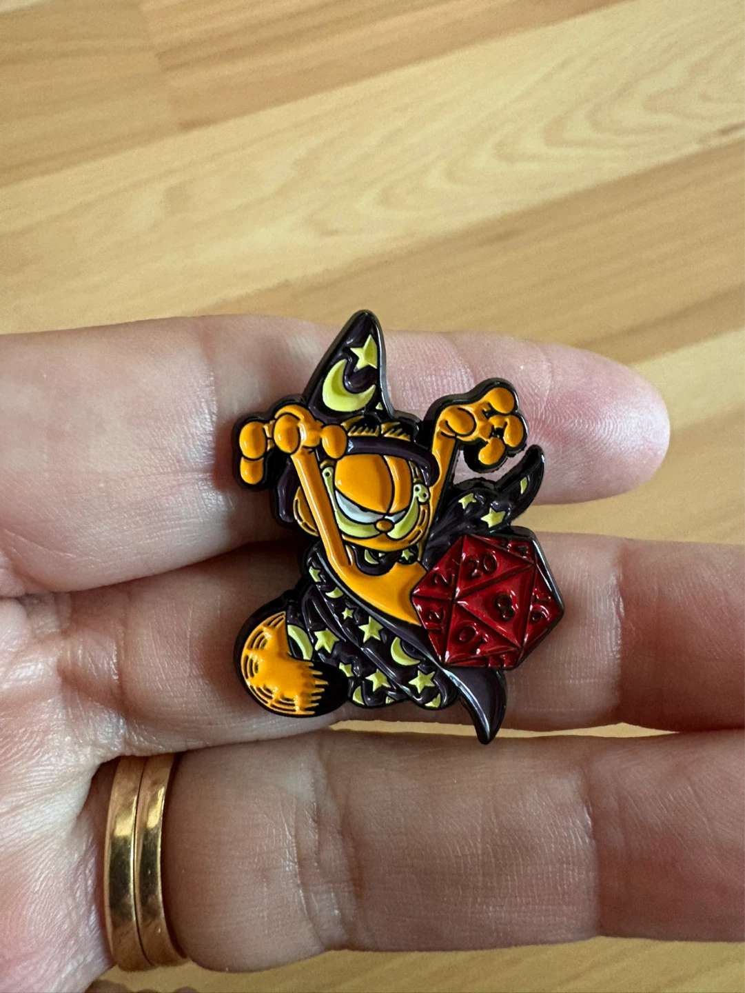 Garfield the Rolls Wizard Enamel Pin $5 firm