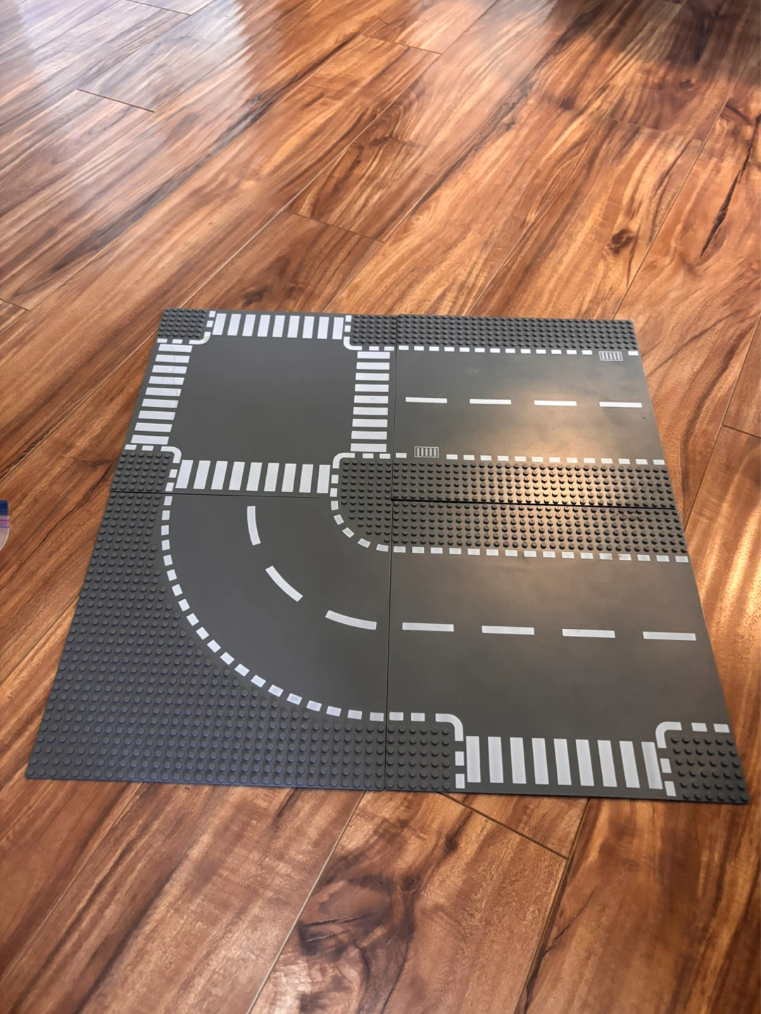 Four LEGO Road Plates Building Base