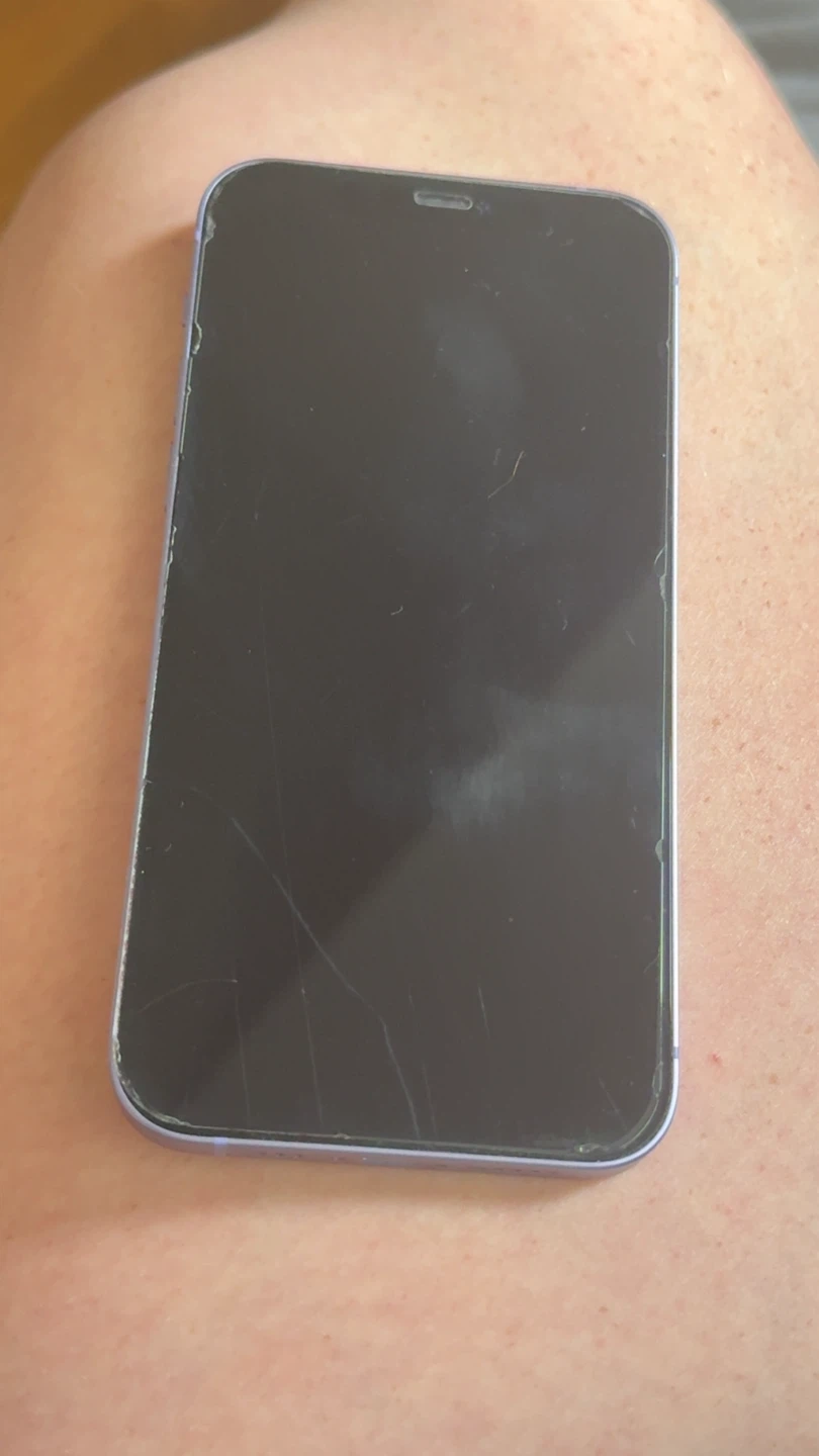 iPhone 12, Purple - Cracked Back - photo 2