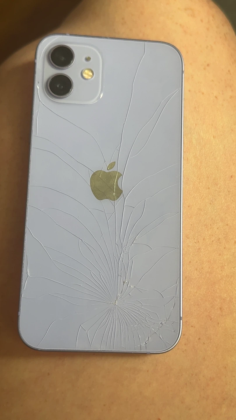iPhone 12, Purple - Cracked Back - photo 3