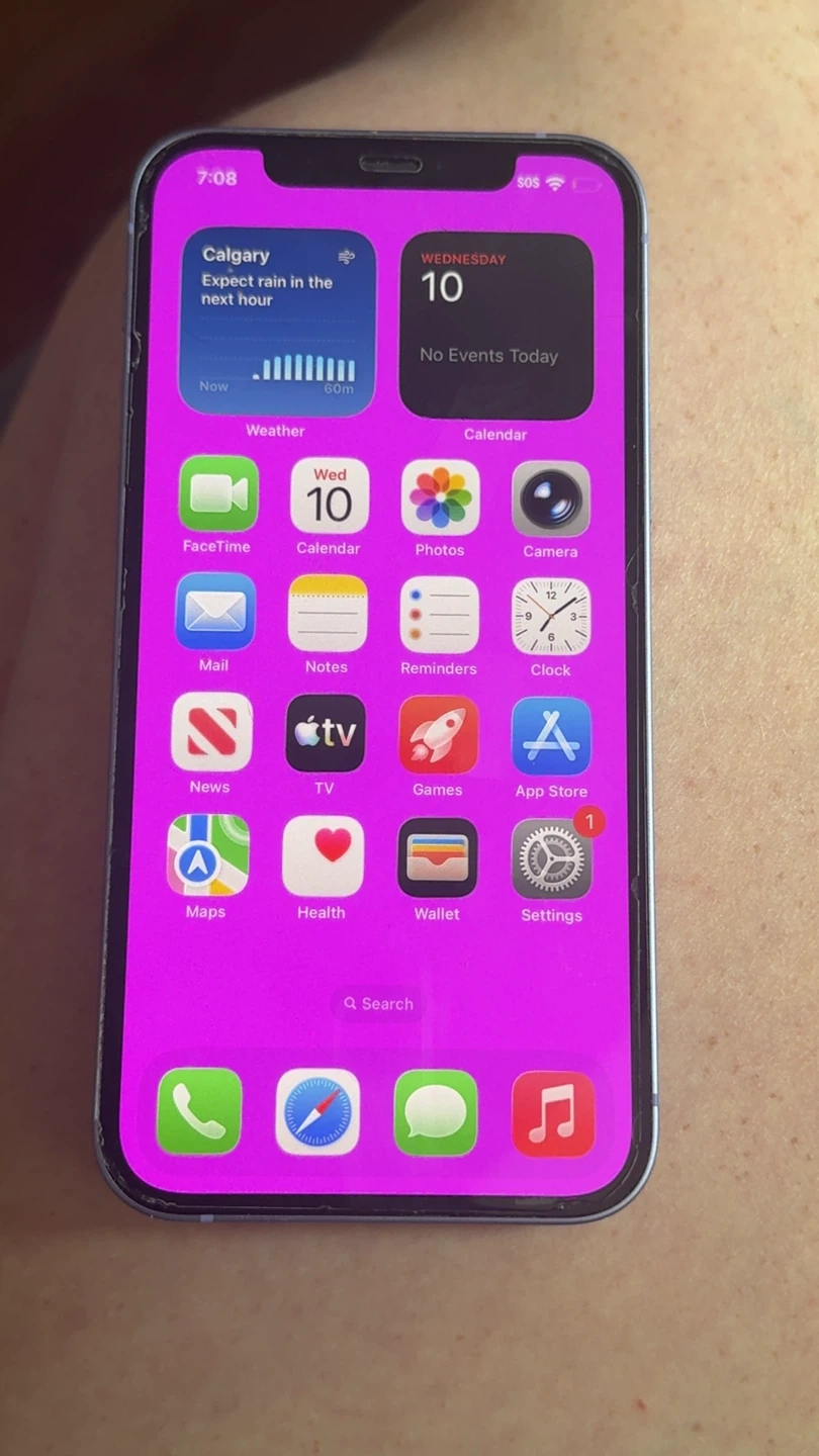 iPhone 12, Purple - Cracked Back