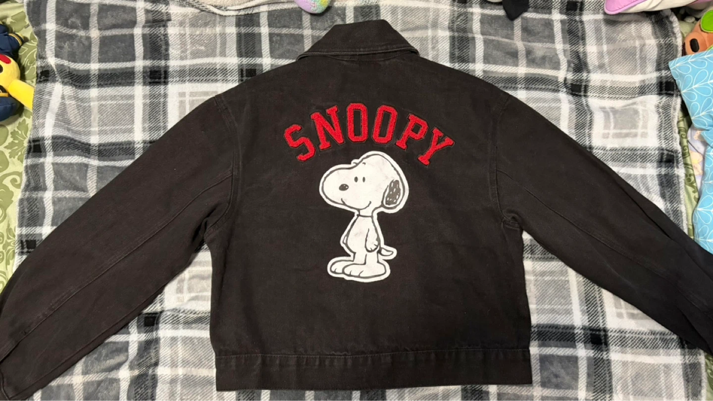 Peanuts Snoopy Black Denim Jacket - photo 2