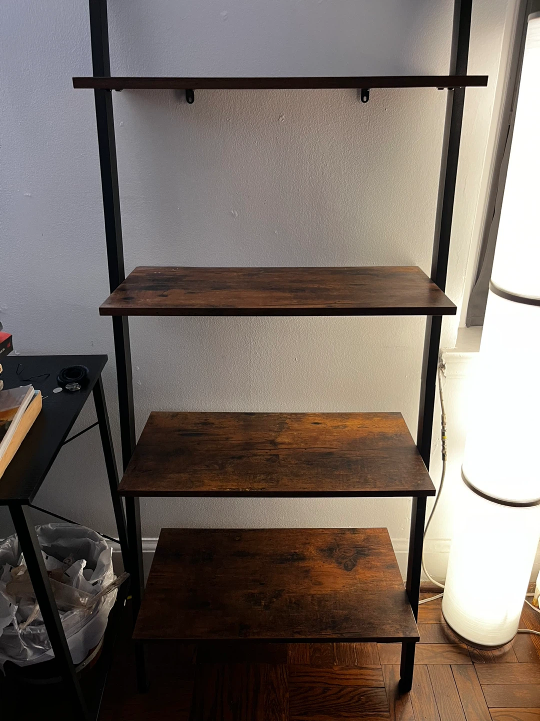 4-Tier Ladder Shelf - Wood & Metal