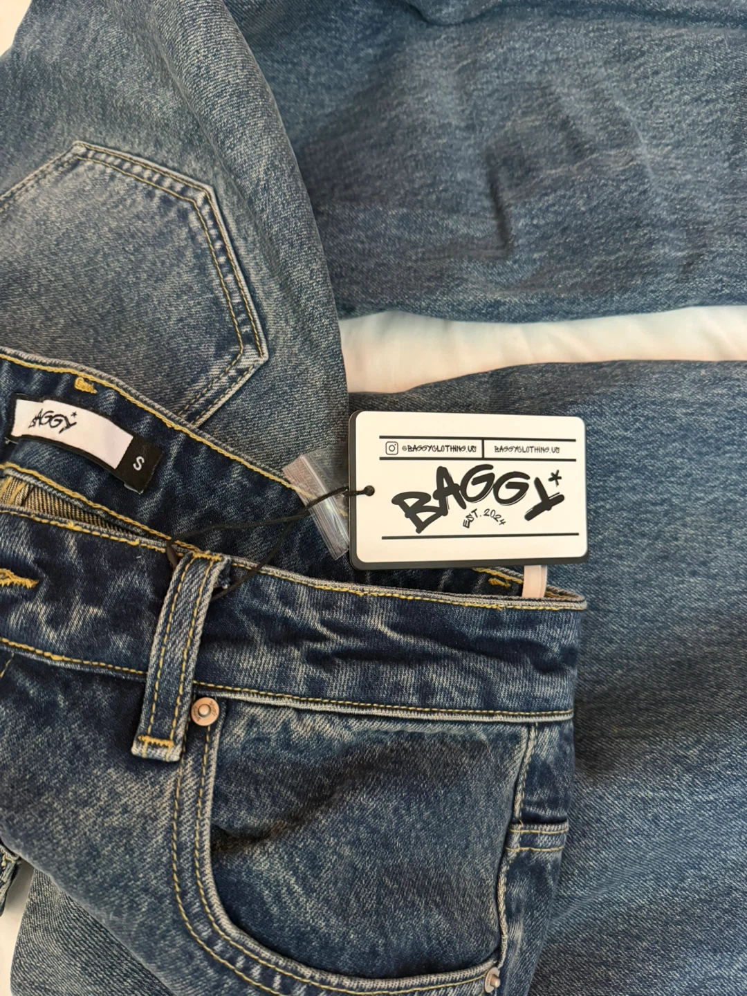 BAGGY Jeans - Blue Denim | size S | NEW - photo 2