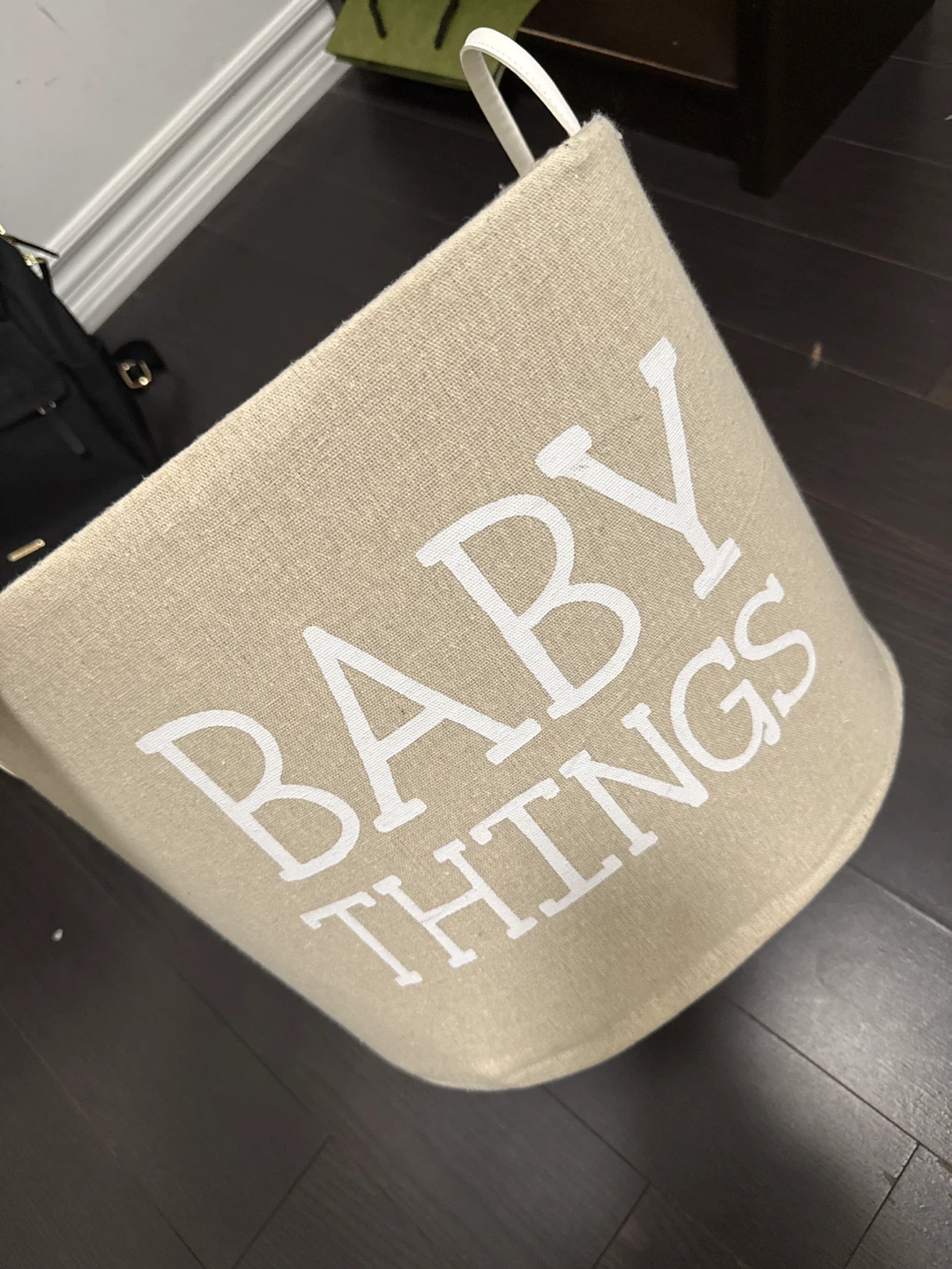 Canvas Storage Bin for Baby Things