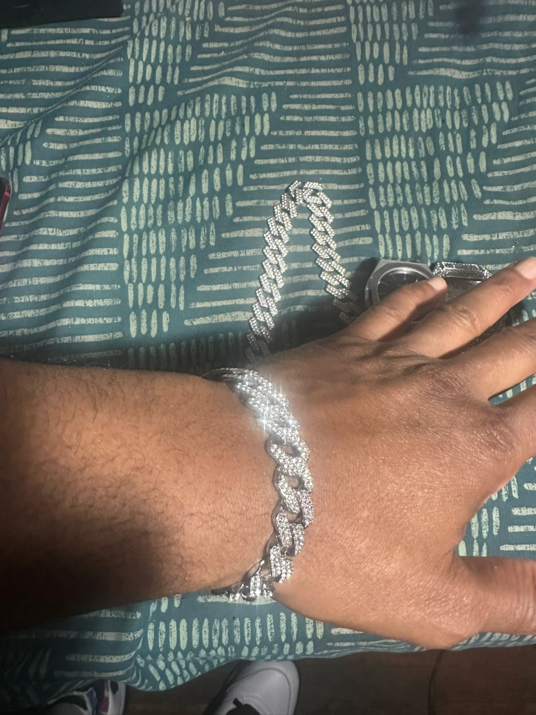 Cuban Link Chain and Watch Set - photo 2