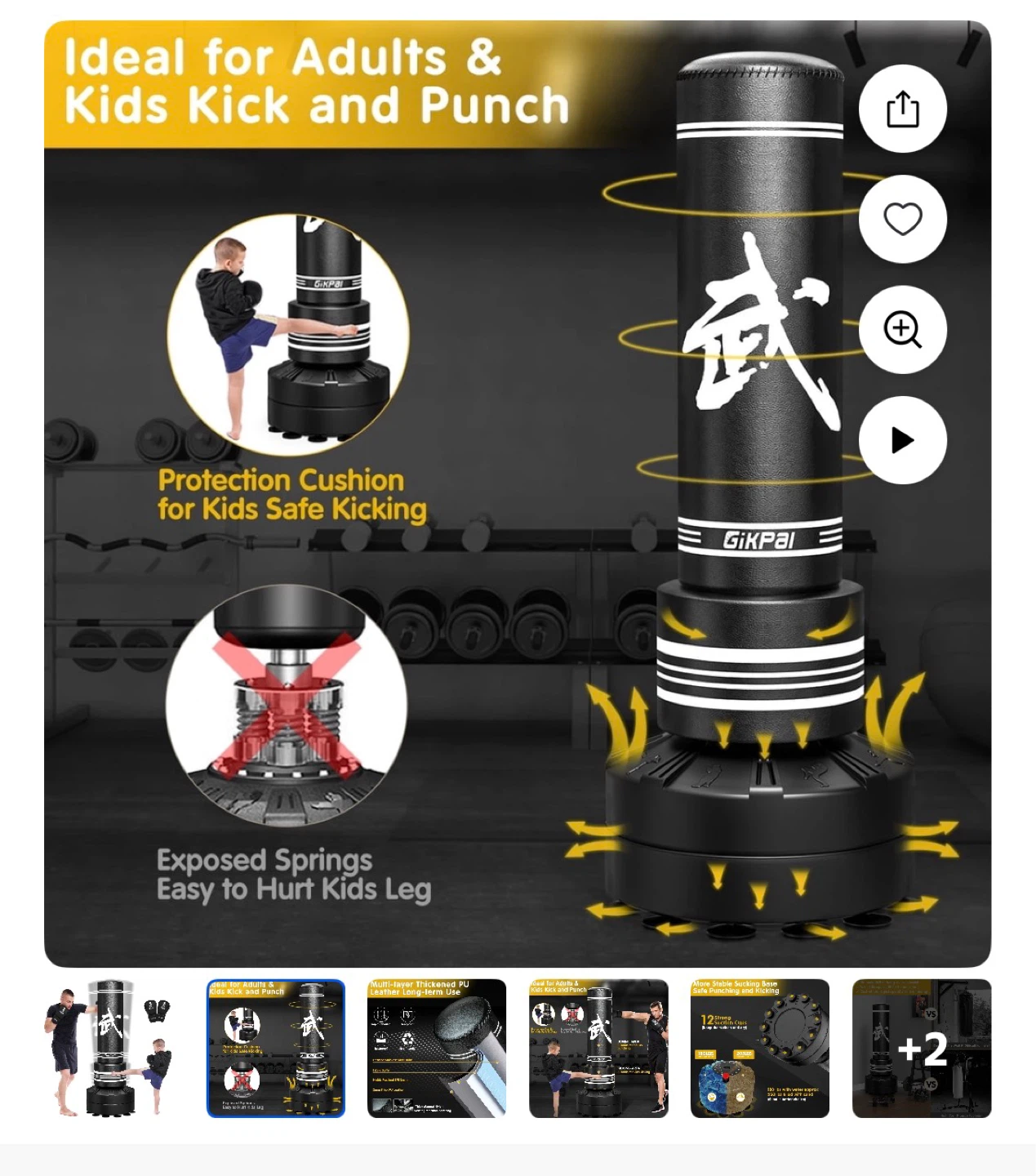 GIKPAI Freestanding Punching Bag - photo 5