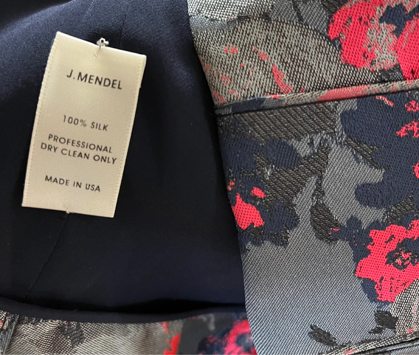 J. Mendel Luxury Floral Silk Dress Size 4 - photo 2