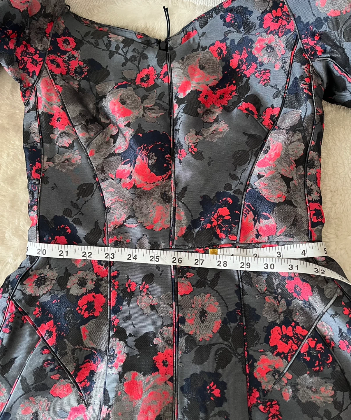 J. Mendel Luxury Floral Silk Dress With Pockets Size 4 - photo 5