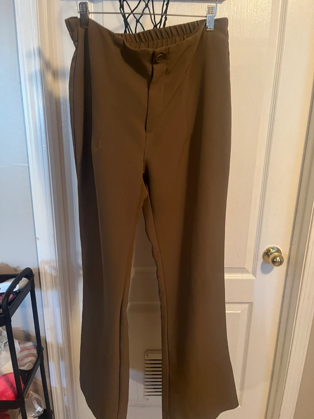 ONLY Brown Elastic Waist Pants