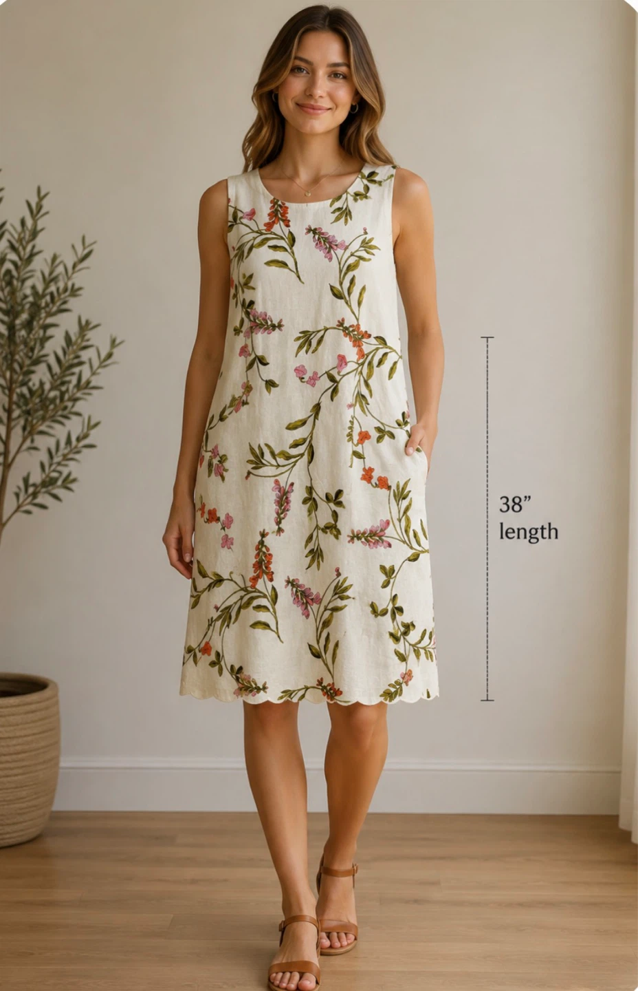 Joie Floral Linen Blend Dress
