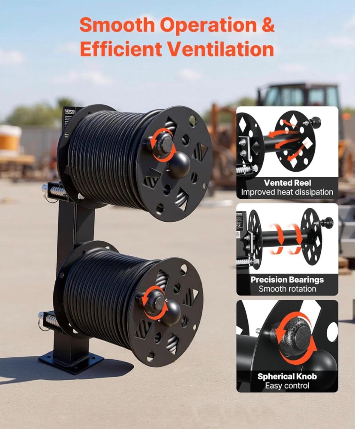 New Heavy Duty Double Welding Cable Lead Reel - photo 5