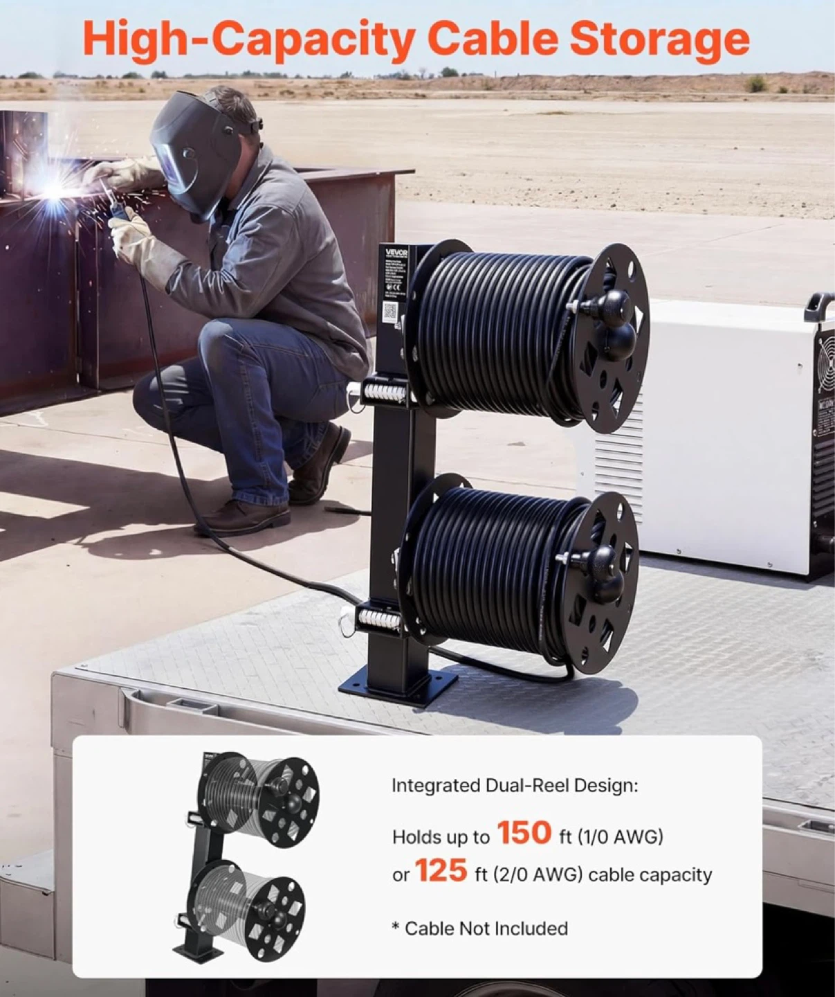 New Heavy Duty Double Welding Cable Lead Reel - photo 3