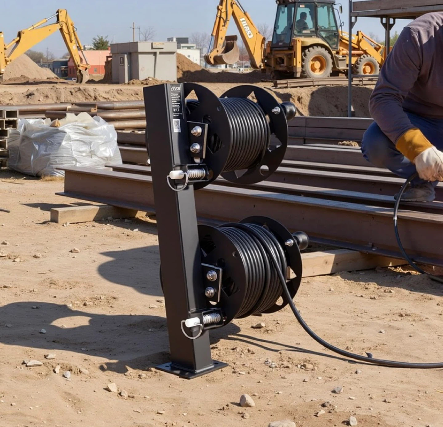 New Heavy Duty Double Welding Cable Lead Reel - photo 2