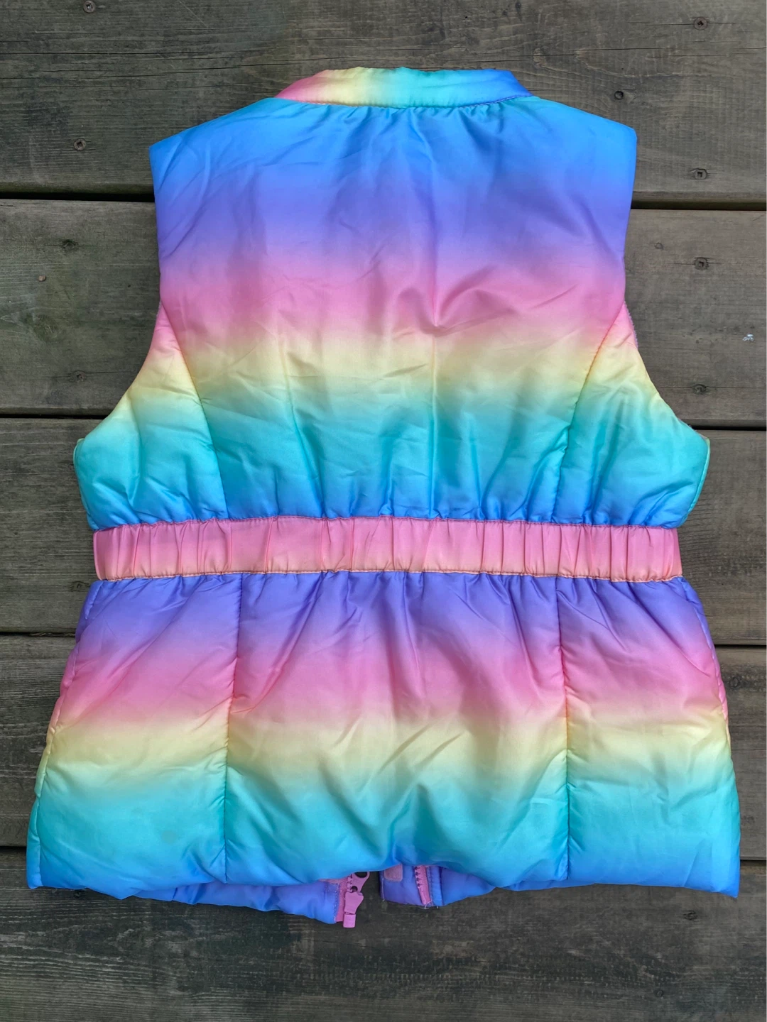 Andy & Evan Rainbow Puffer Vest - Size 7 - photo 2