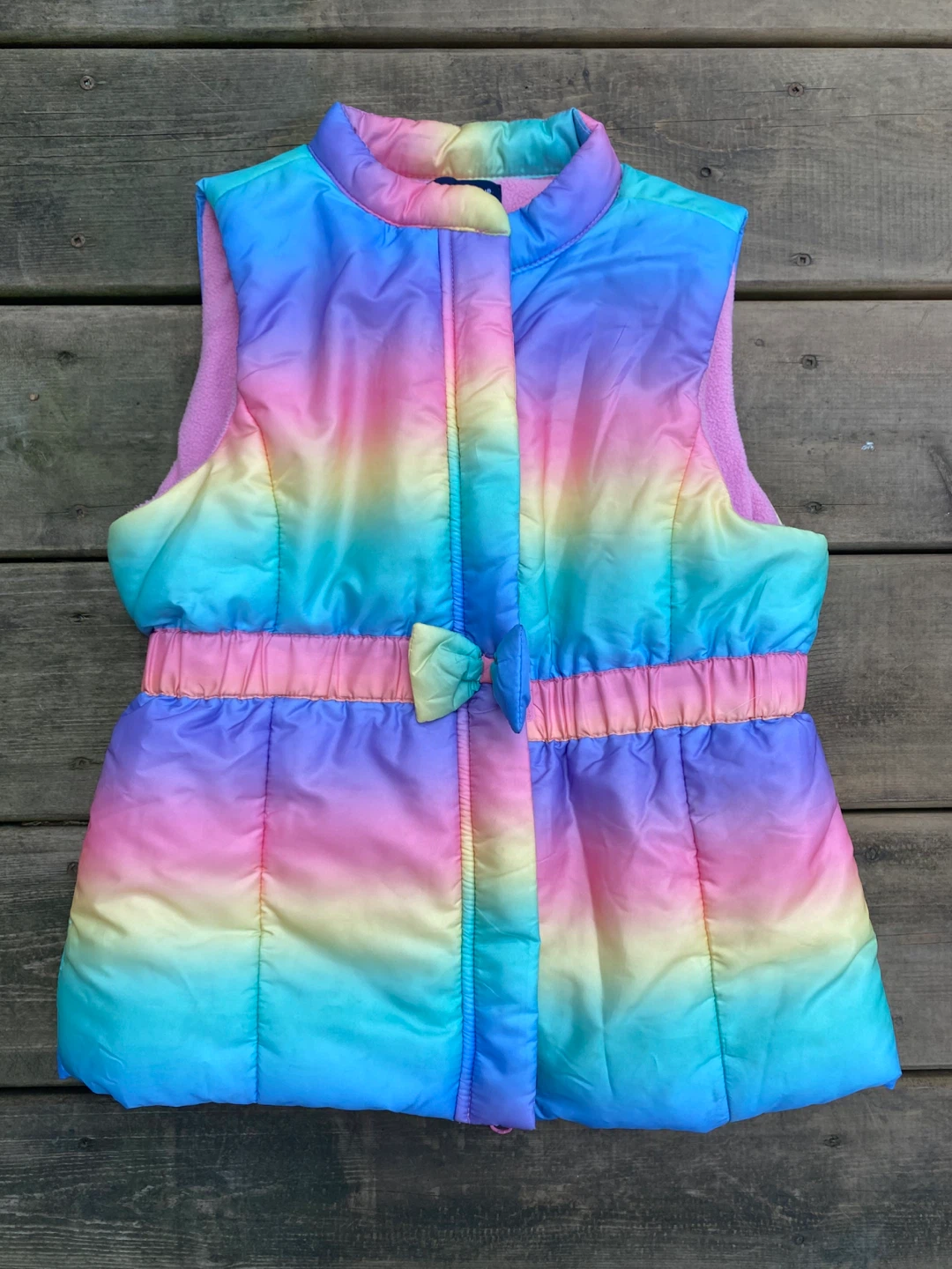 Andy & Evan Rainbow Puffer Vest - Size 7