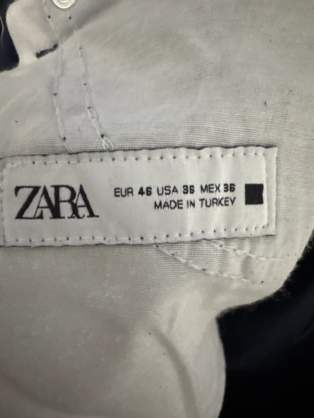 Zara Straight Fit Pants - Navy Blue - photo 4