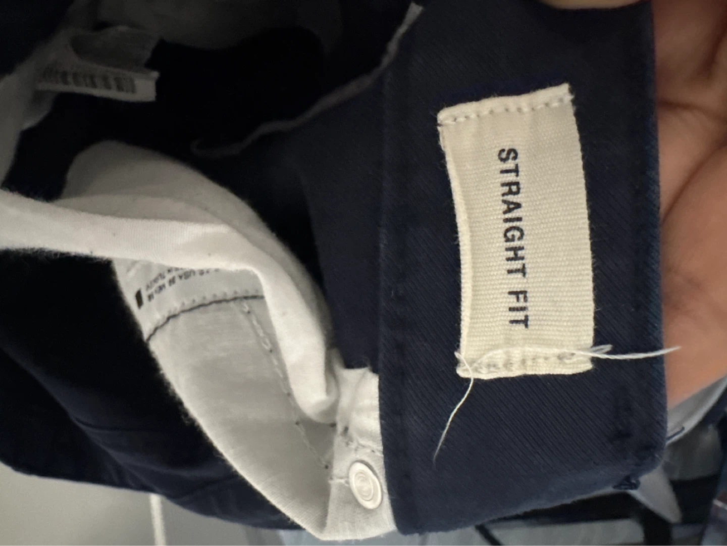 Zara Straight Fit Pants - Navy Blue - photo 5