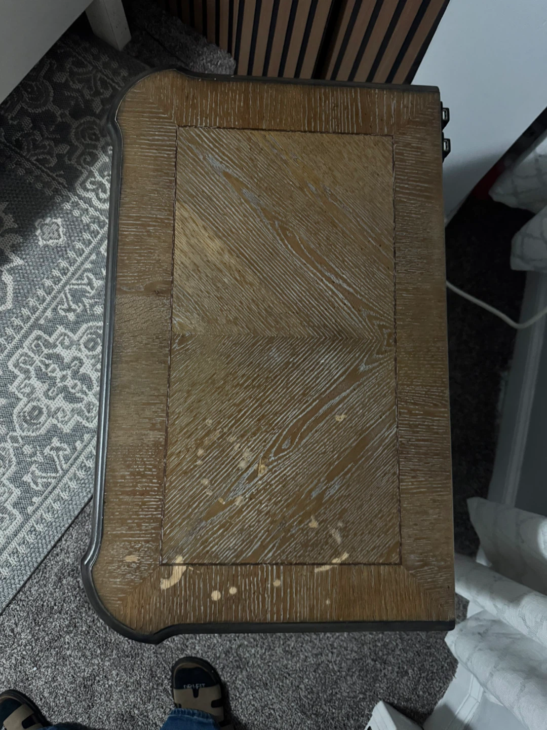 Two-Drawer Nightstand with Wood Top - photo 2