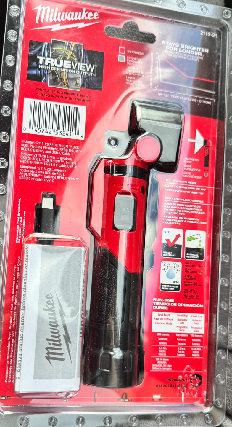 Milwaukee REDLITHIUM USB 500L Pivoting Flashlight - photo 2