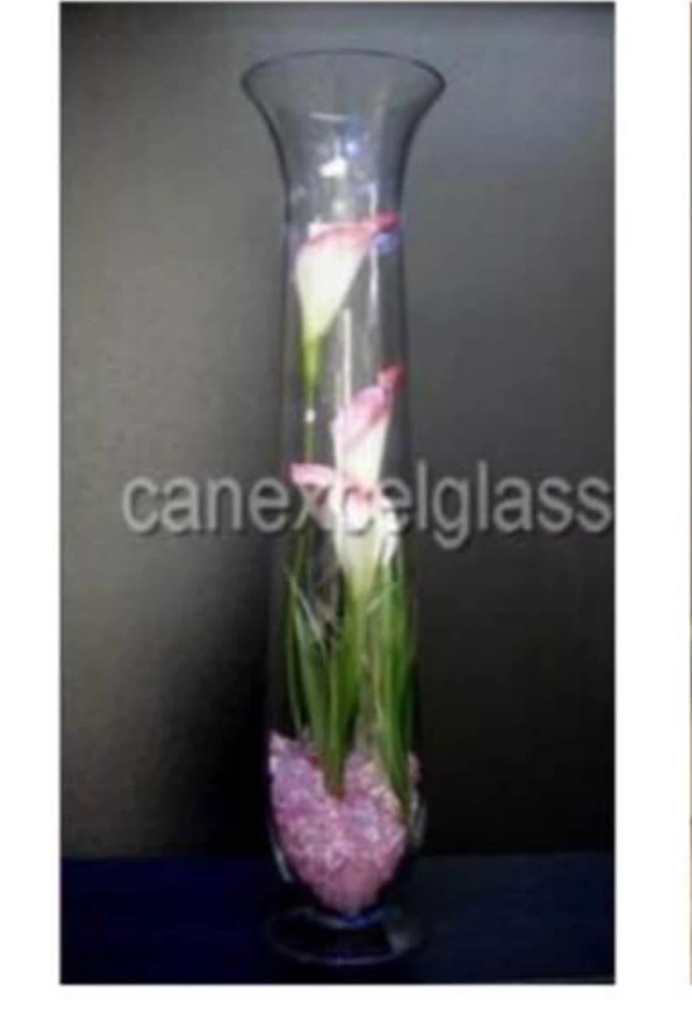 Hurricane tower vase Clear Glass  size 25" x  6" w