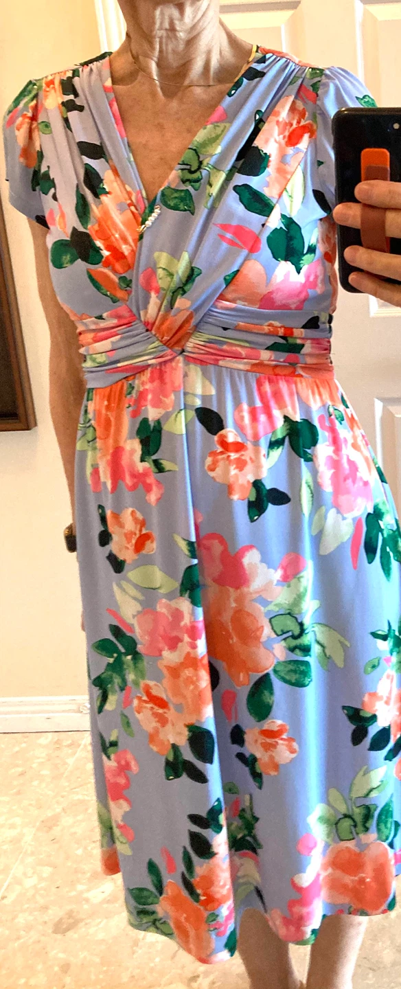 Floral Twist Front summer Dress - photo 2