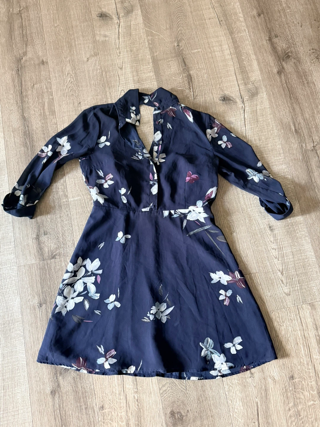 Dynamite Navy Floral Dress - photo 2