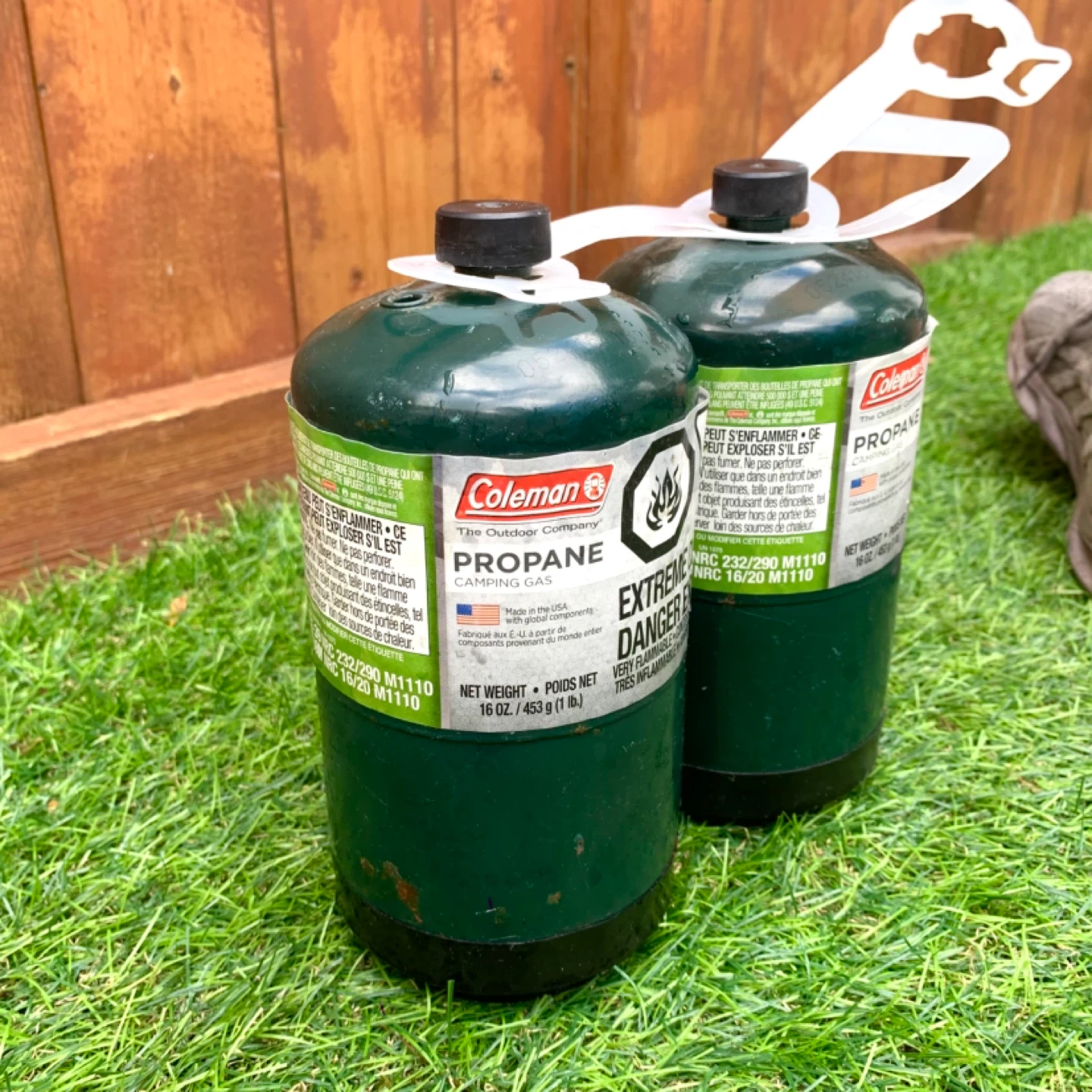Propane Cylinders Camping Fuel Canisters 1LB Bottles Set Of 2 - photo 4