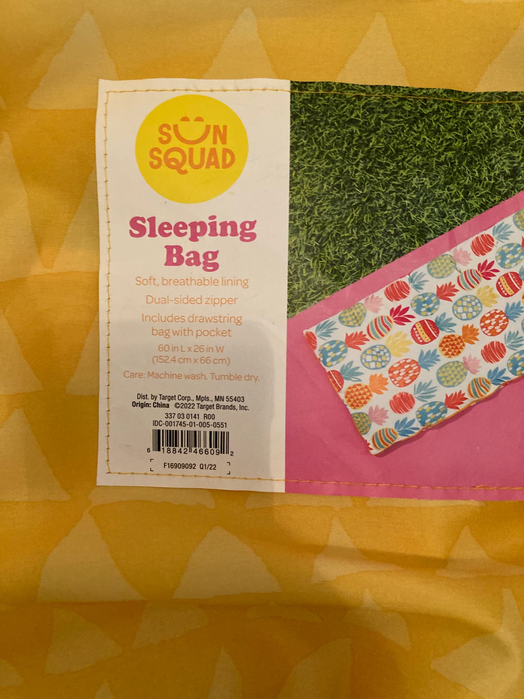 Toddler Sleeping Bag - Pineapple Print - photo 2