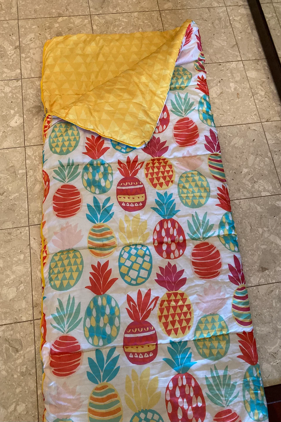 Toddler Sleeping Bag - Pineapple Print