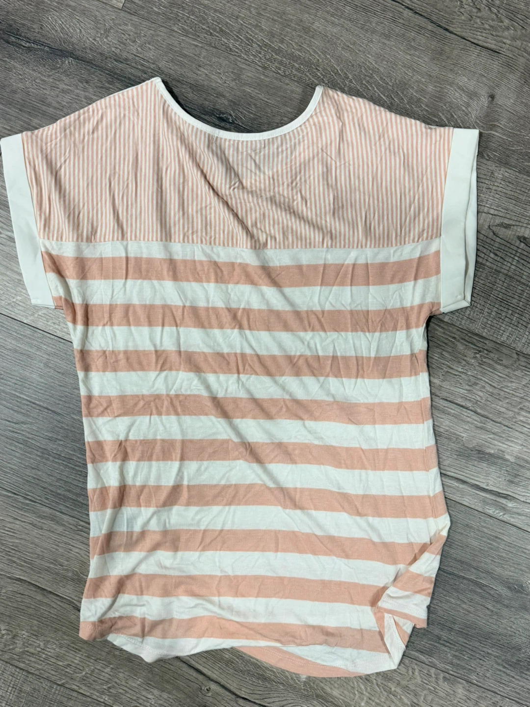 Peach & White Striped Cap Sleeve Top - photo 4