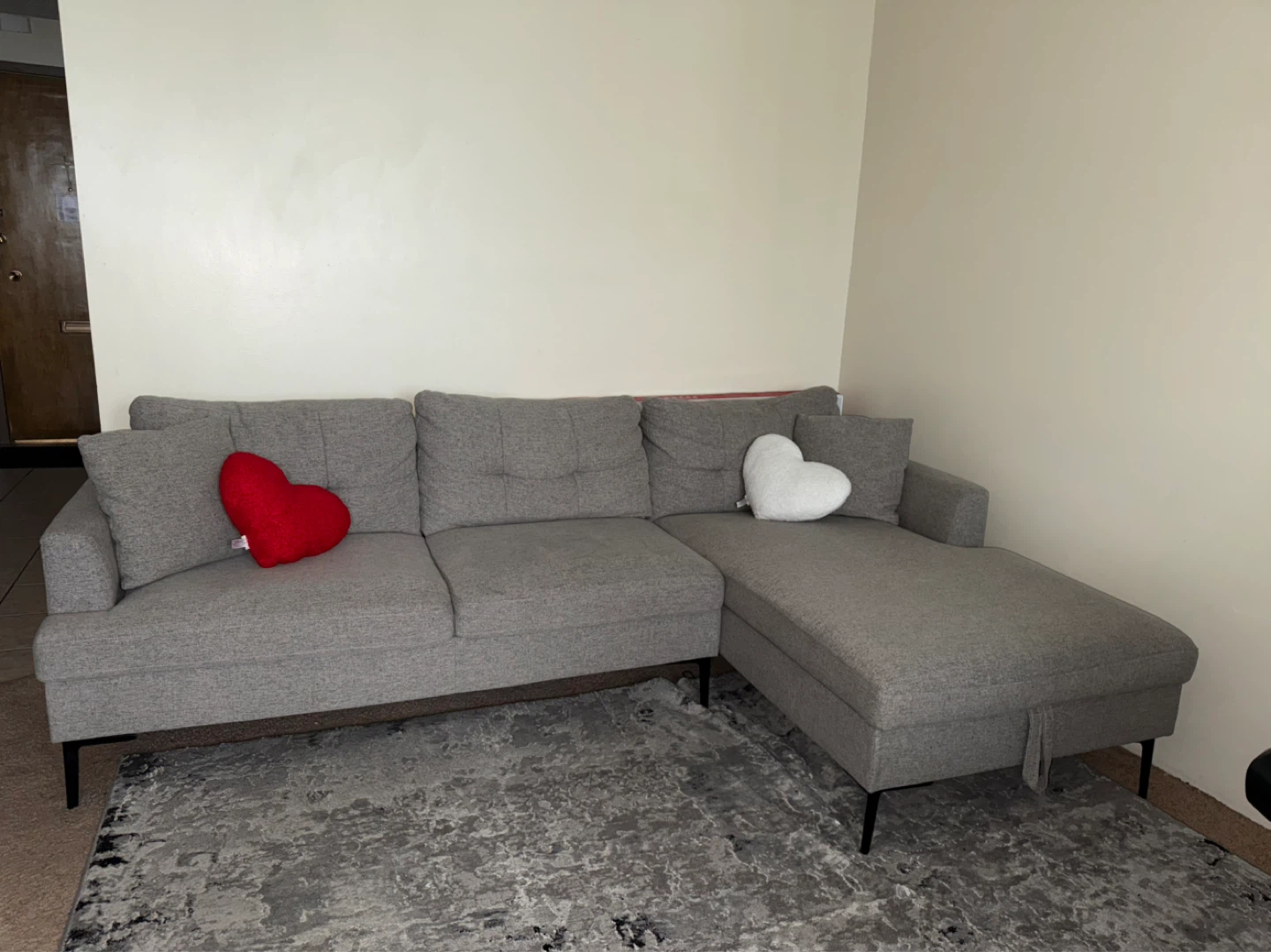 Grey Sectional Sofa with Storage Chaise - photo 5