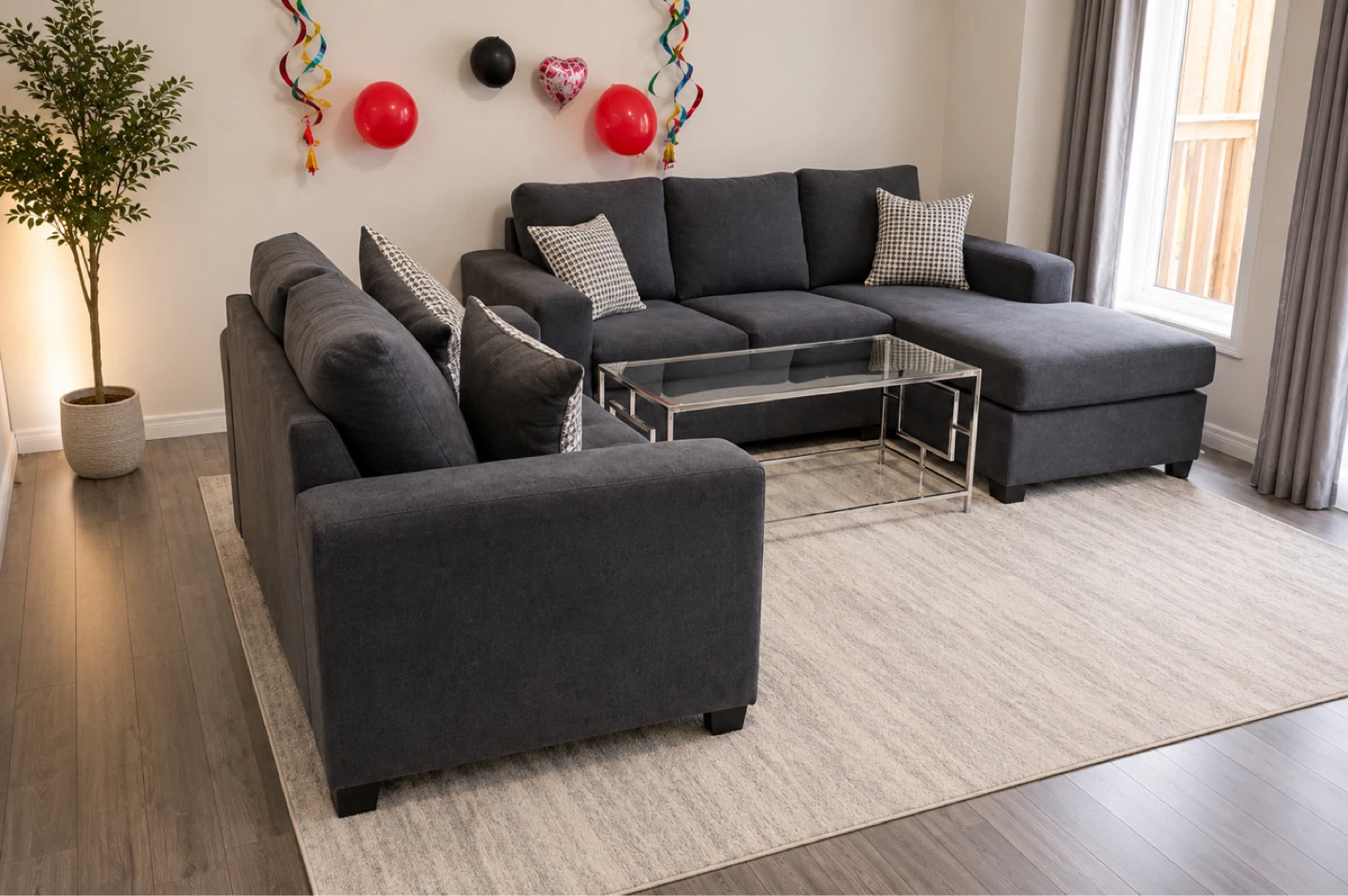 Sofa Set (Chaise Sofa + Loveseat) | Grey | MOVING SALE - photo 2
