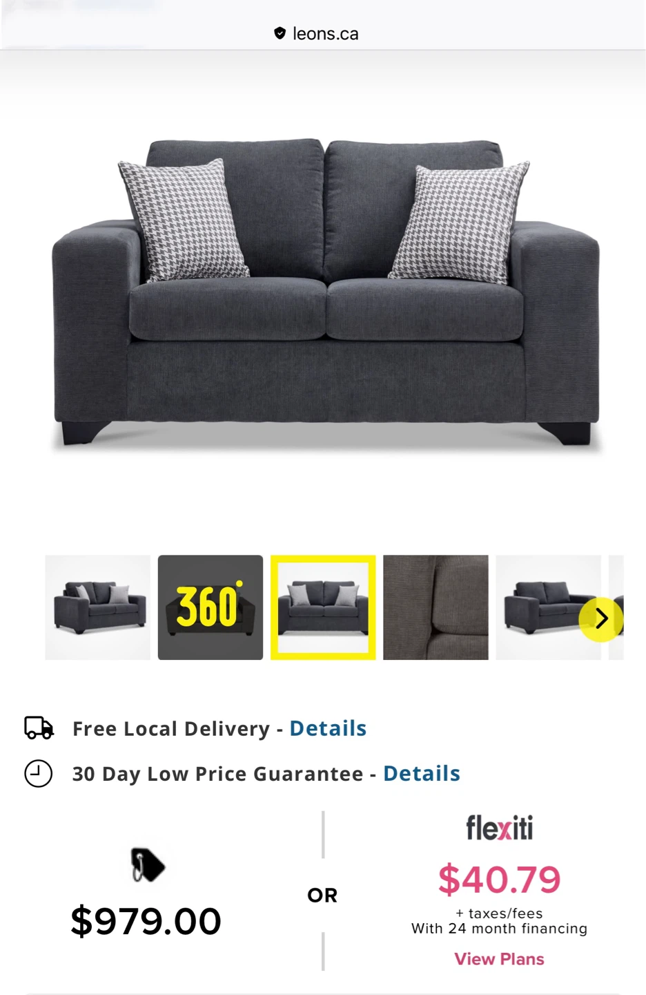 Sofa Set (Chaise Sofa + Loveseat) | Grey | MOVING SALE - photo 4