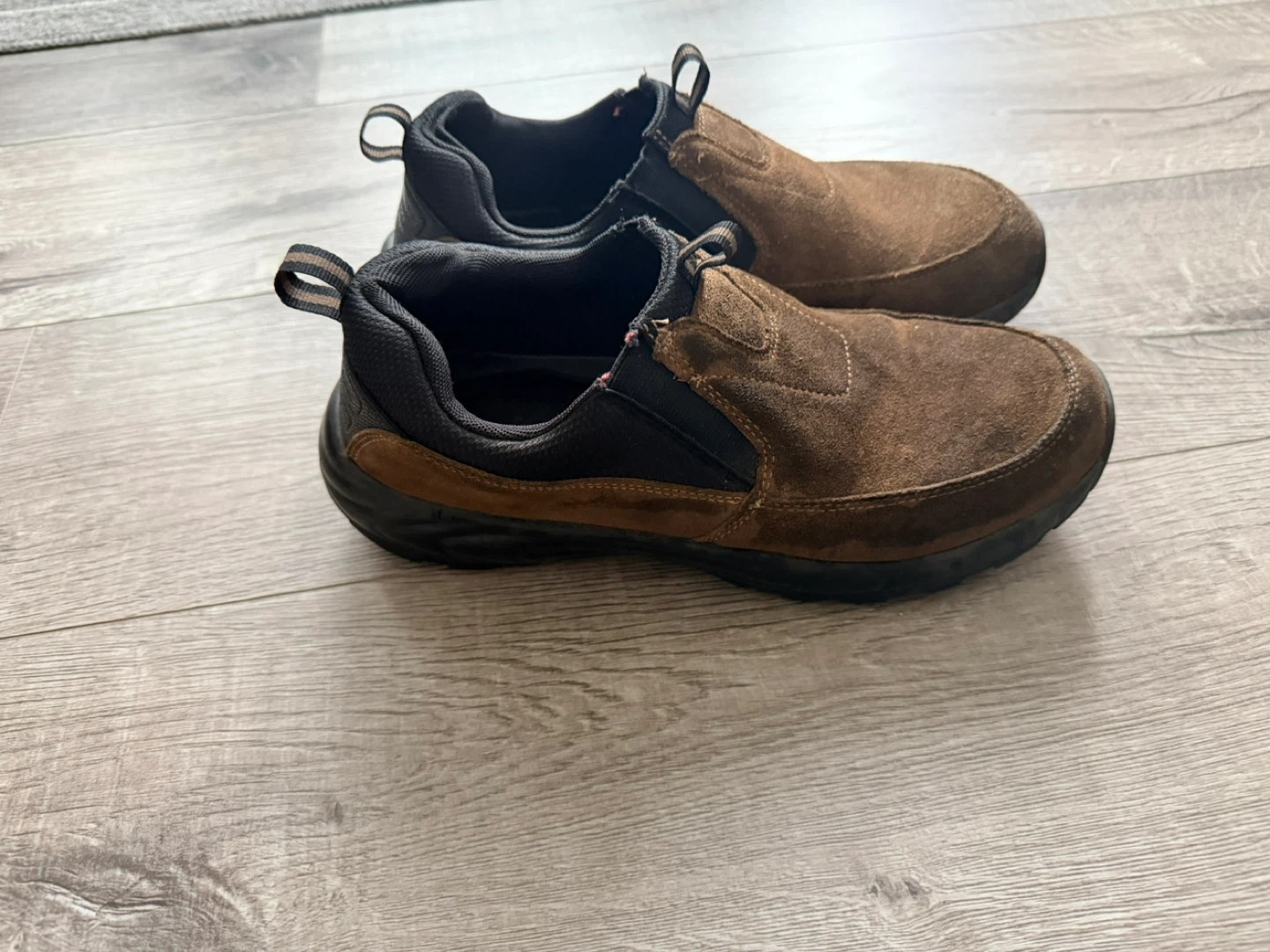 Brown Suede Slip-On Shoes - Size 8 - photo 4