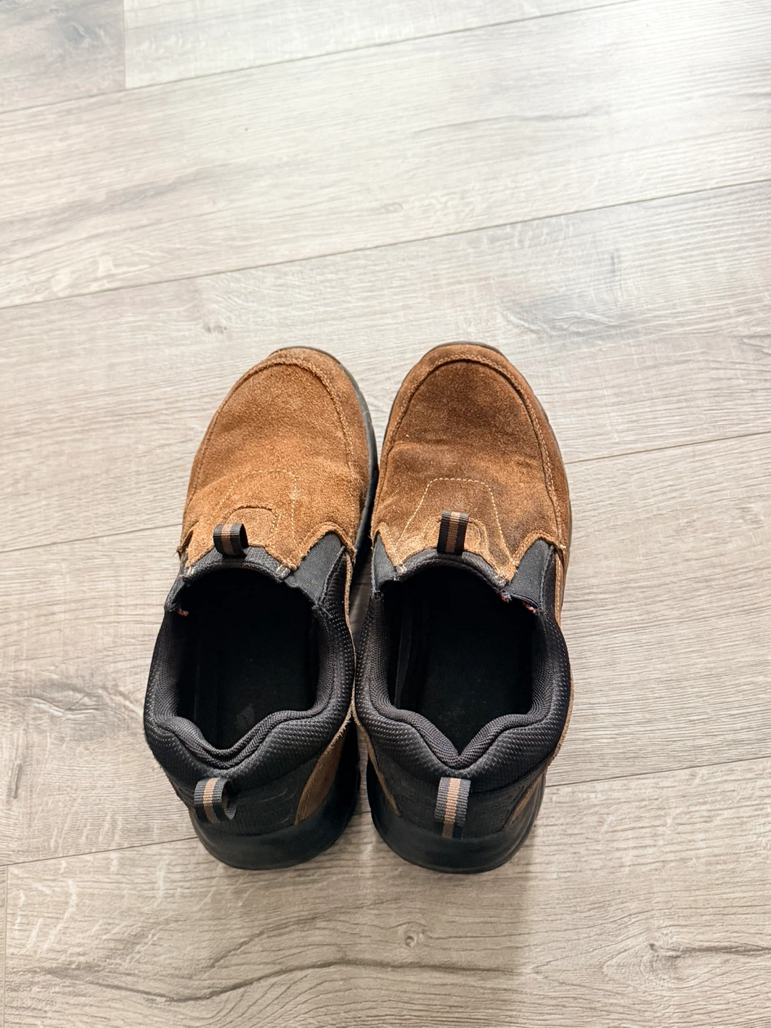 Brown Suede Slip-On Shoes - Size 8