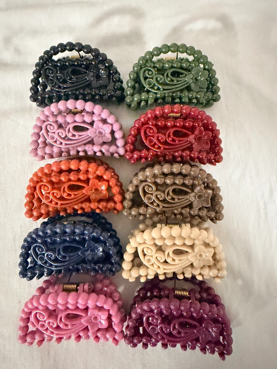 Set of 10 Decorative Claw Hair Clips - photo 2