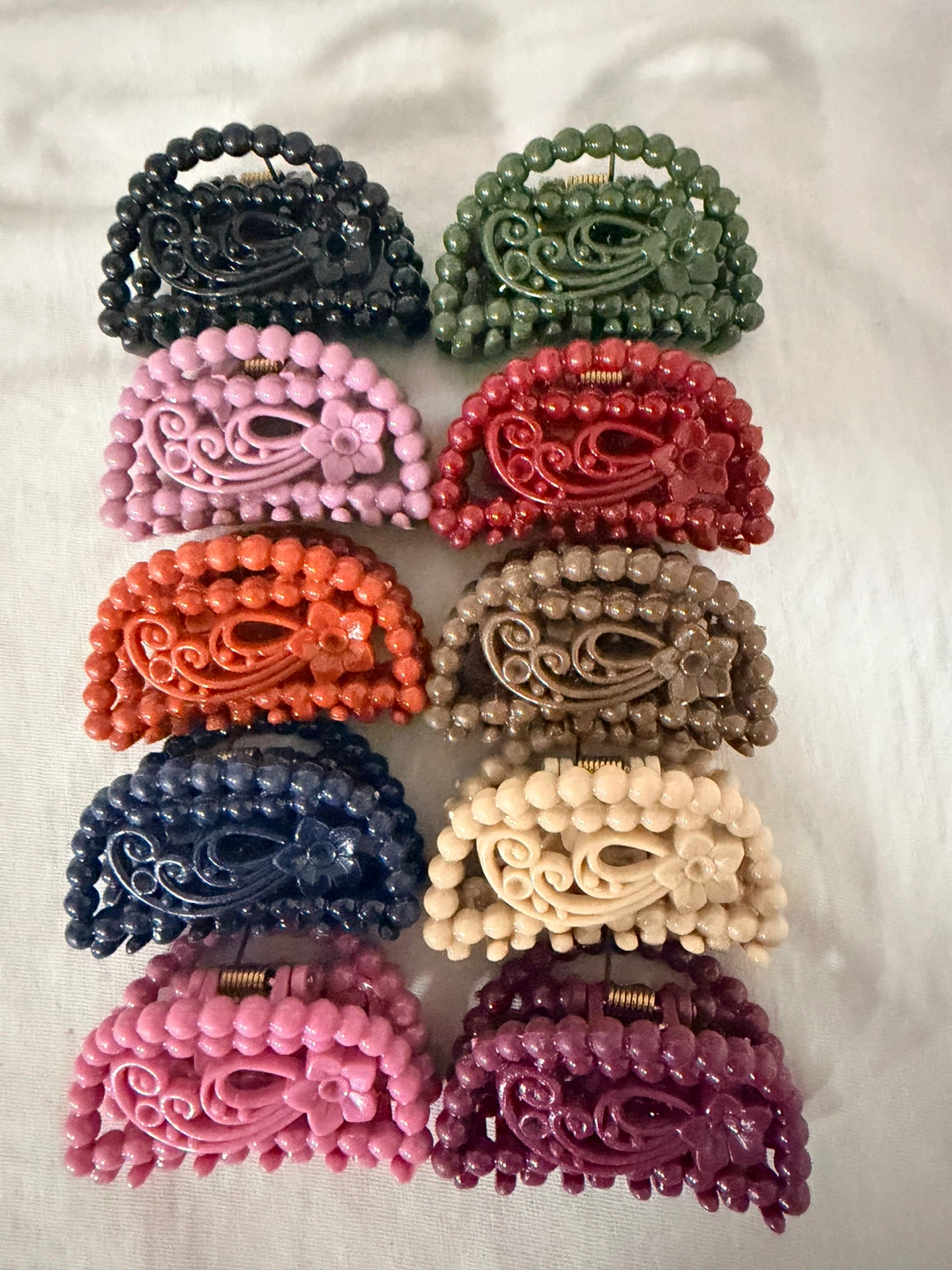 Set of 10 Decorative Claw Hair Clips - photo 4