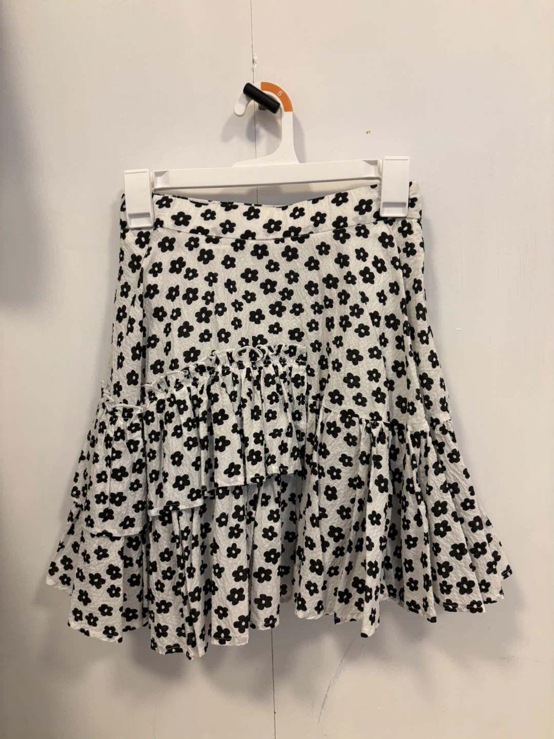 Floral Mini Skirt - White/Black Size S - photo 3