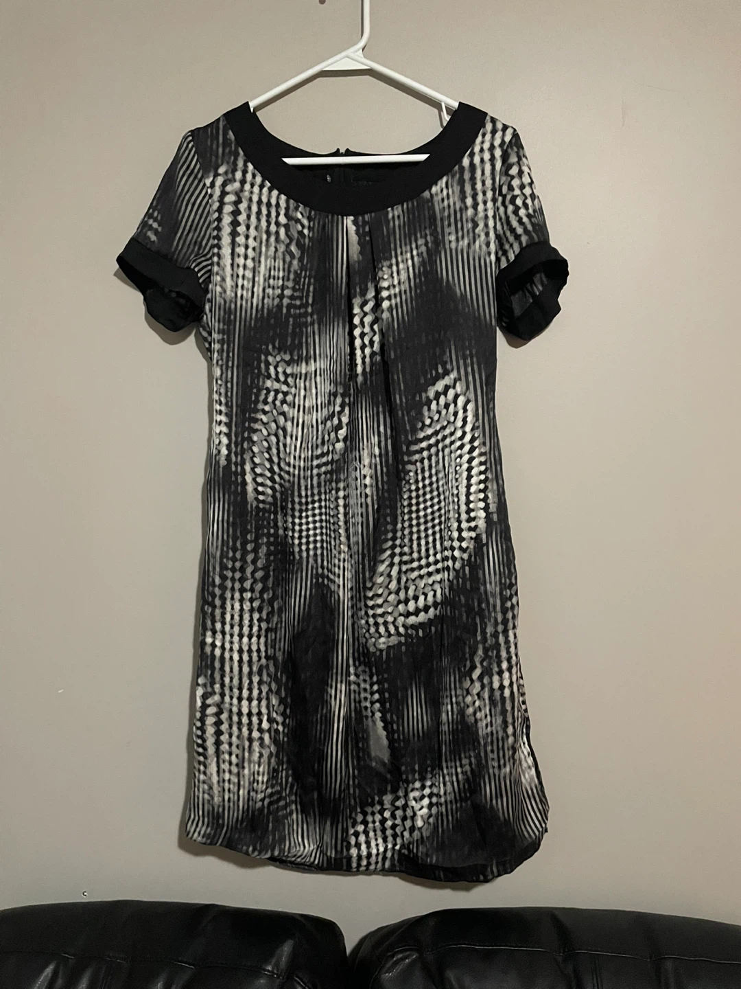 Black and White Patterned Dress
