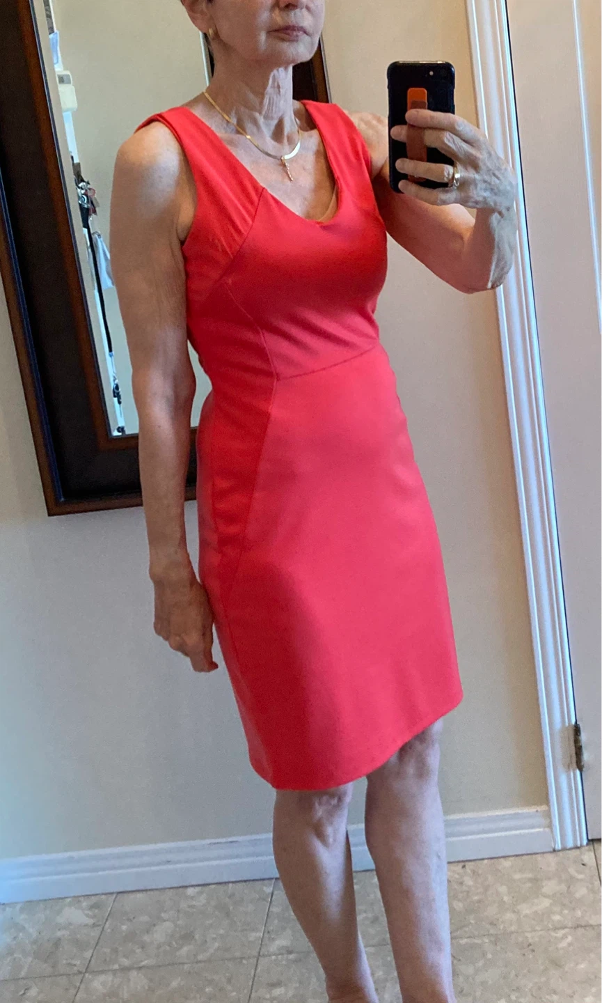 Coral Red Sleeveless Dress