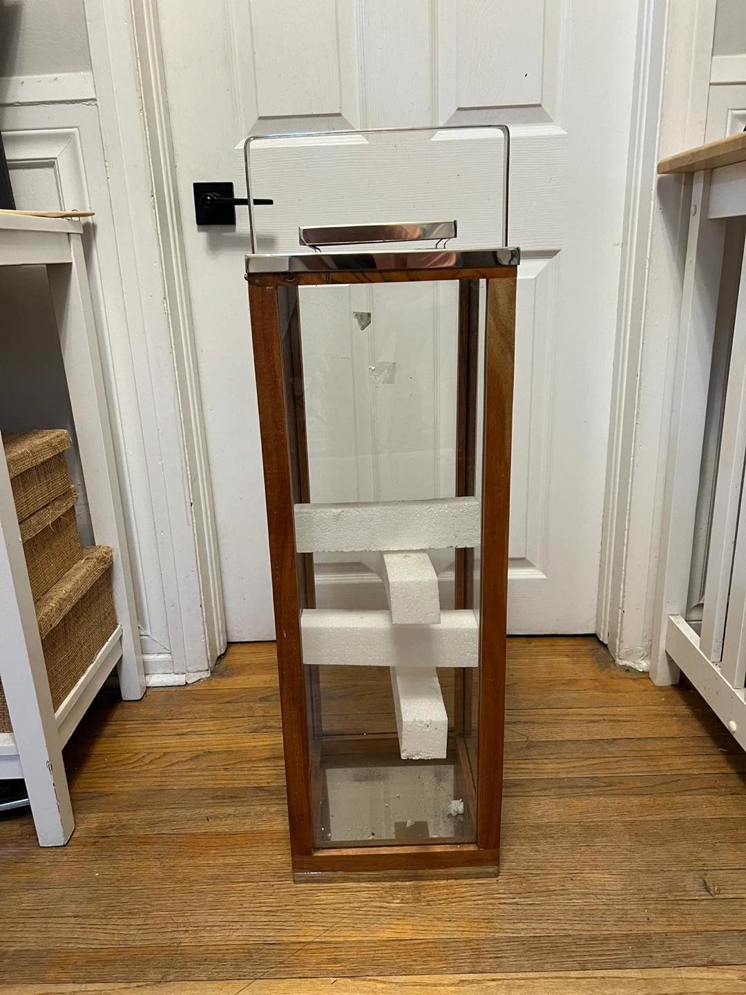 Large Wood and Glass Lantern