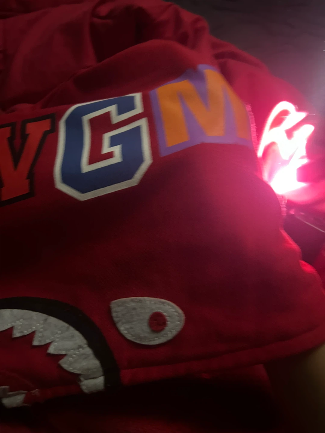 Double hooded red bape hoodie - photo 3