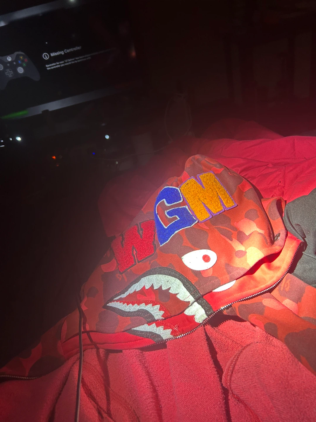 Double hooded red bape hoodie - photo 2