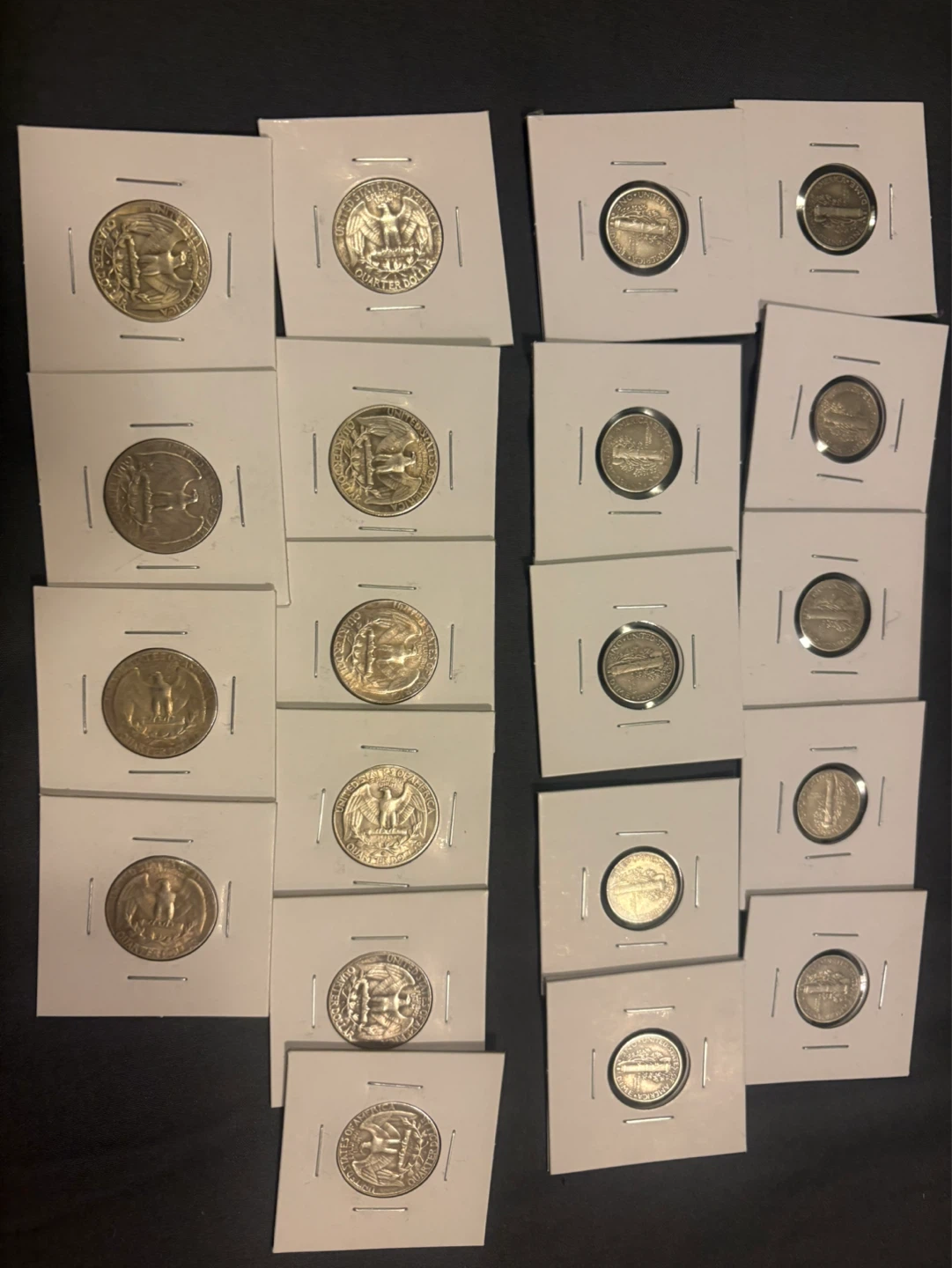 Silver USA Quarters and Dimes