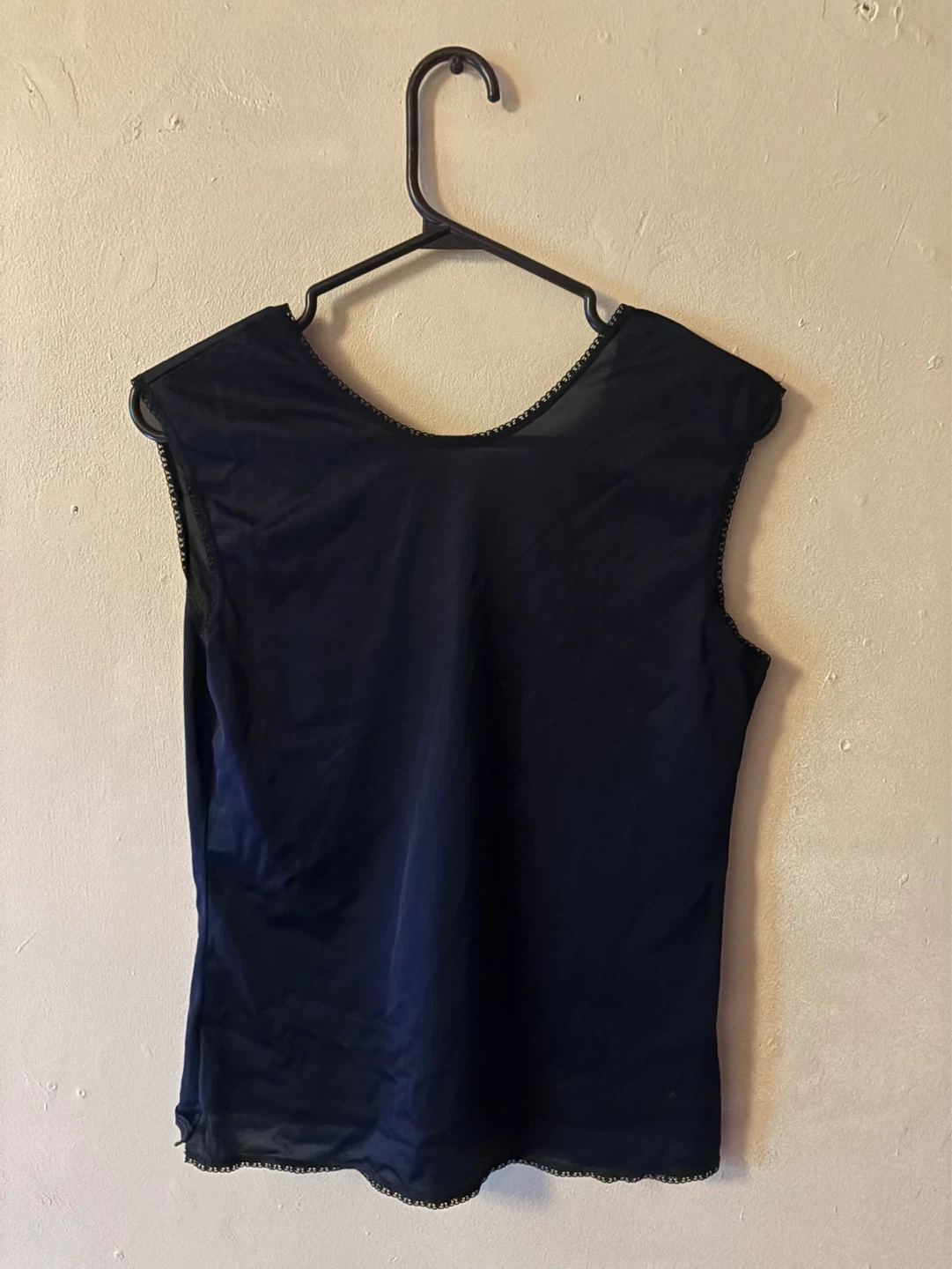 Black Slip Lace Trim Top - photo 2
