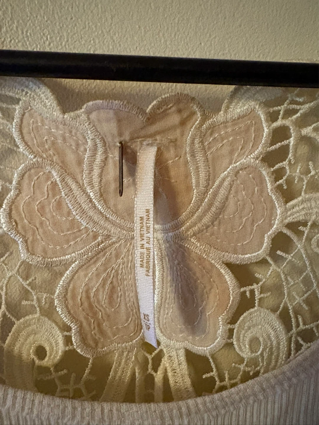 Cream Lace Back Tank Top Free People - photo 3